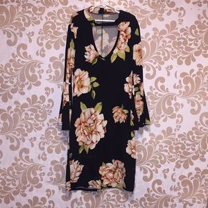 Black floral dress